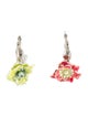 Acne Studios Enamel Flower Hoop Earrings