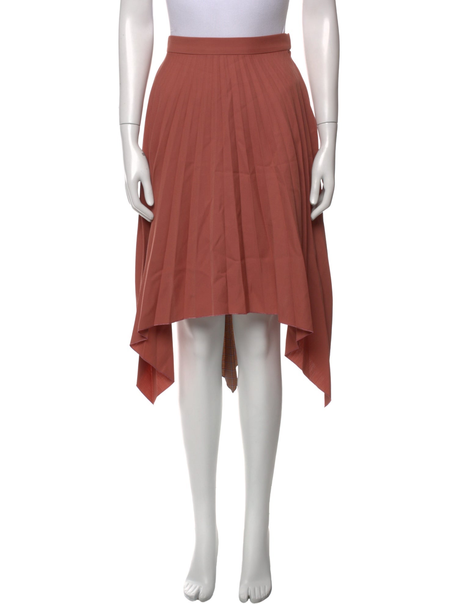 Acne Studios Pleated Accents Knee-Length Skirt