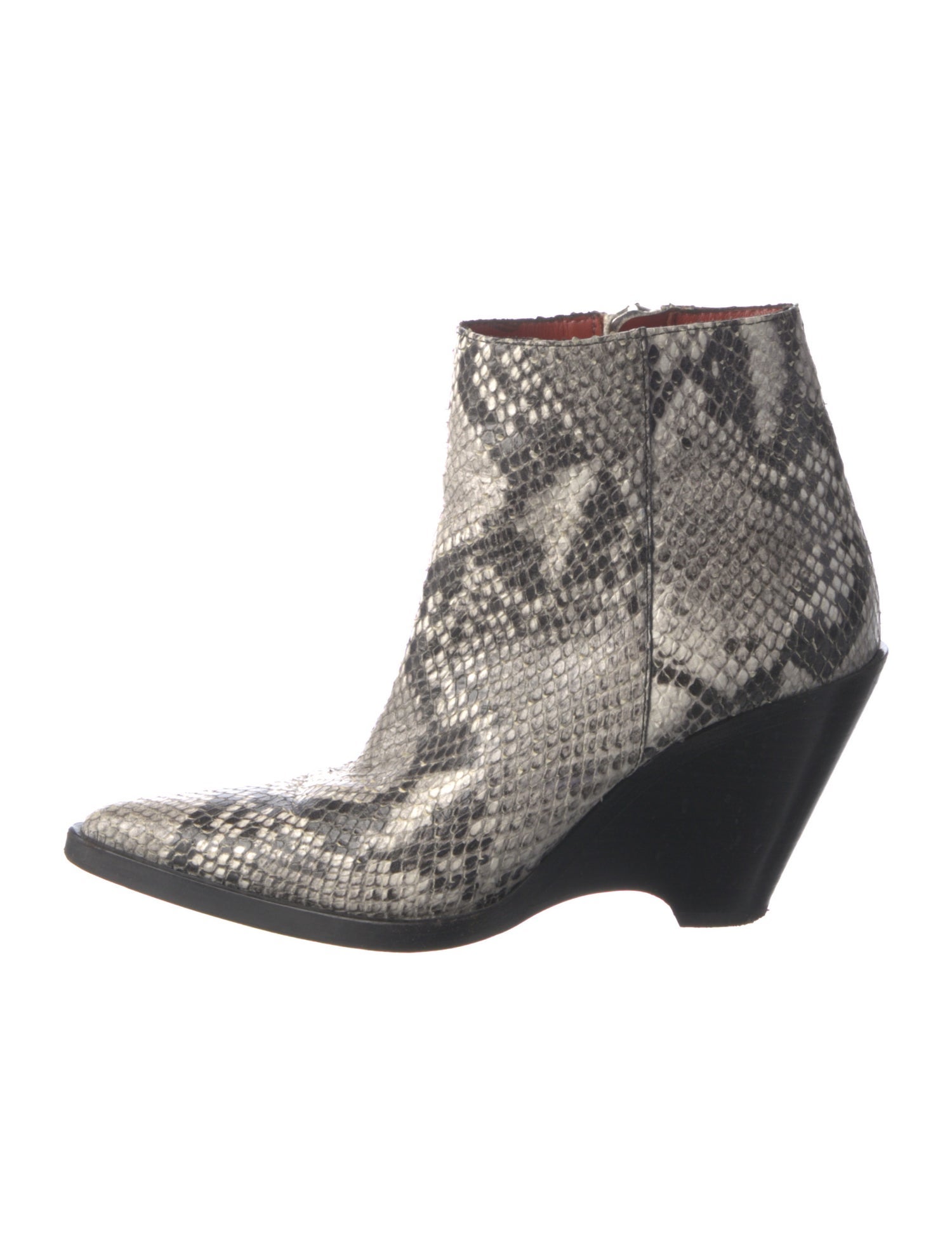 Acne Studios Leather Animal Print Boots
