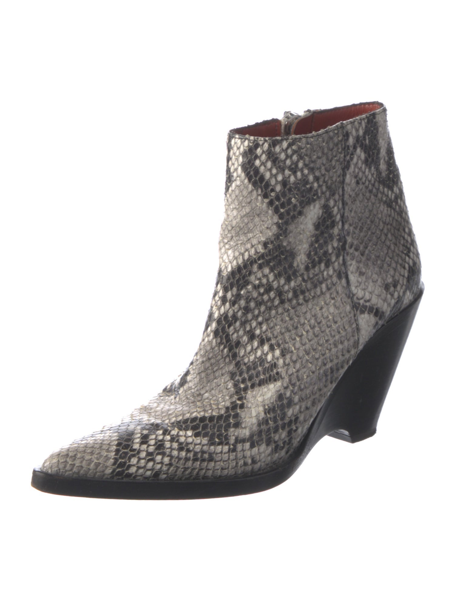Acne Studios Leather Animal Print Boots