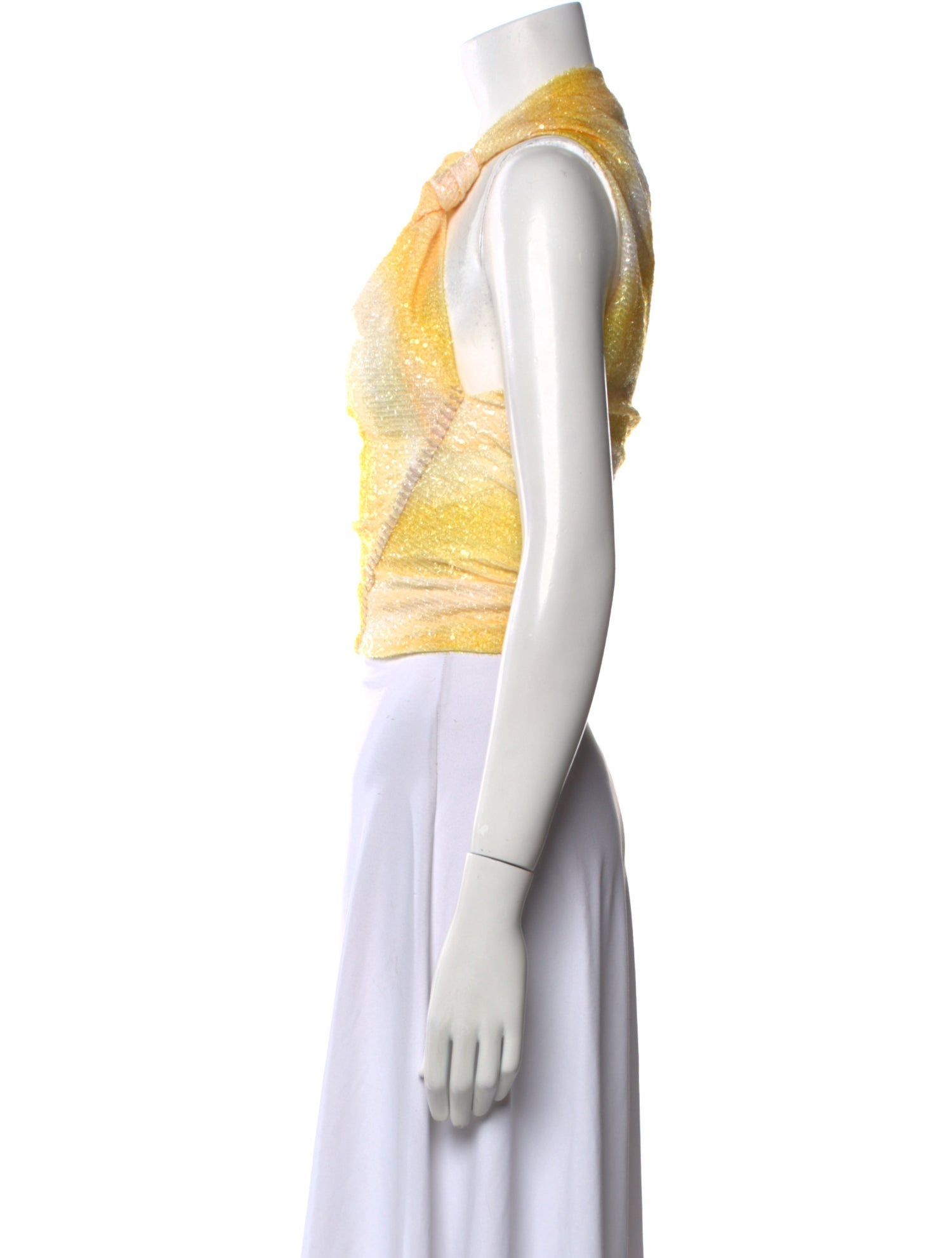 Acne Studios Square Neckline Sleeveless Crop Top