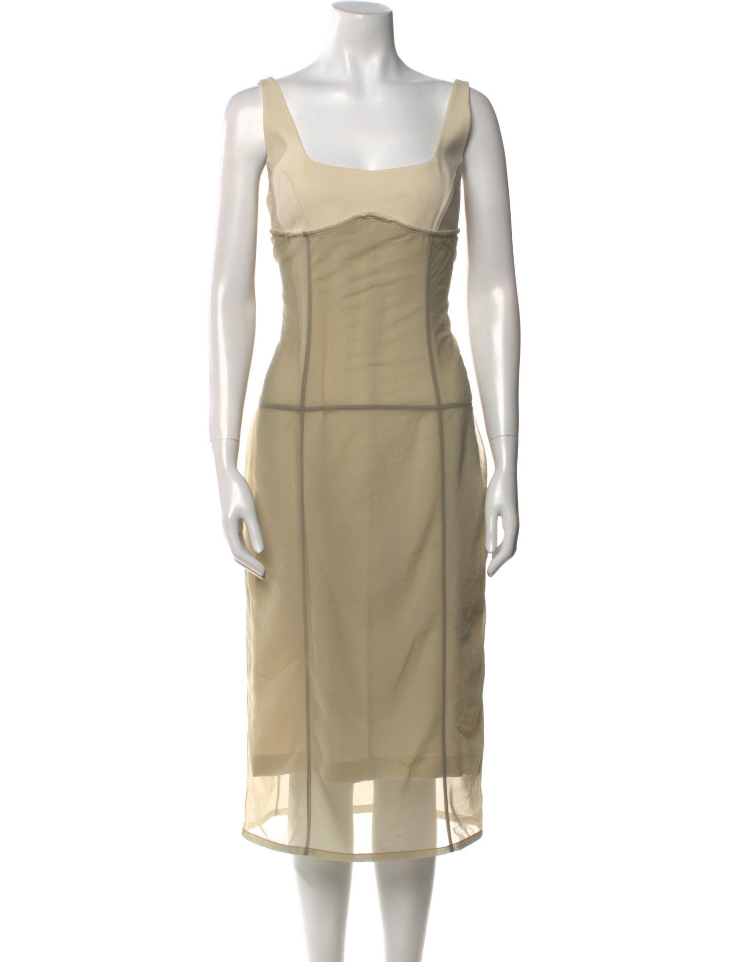 Acne Studios Square Neckline Midi Length Dress