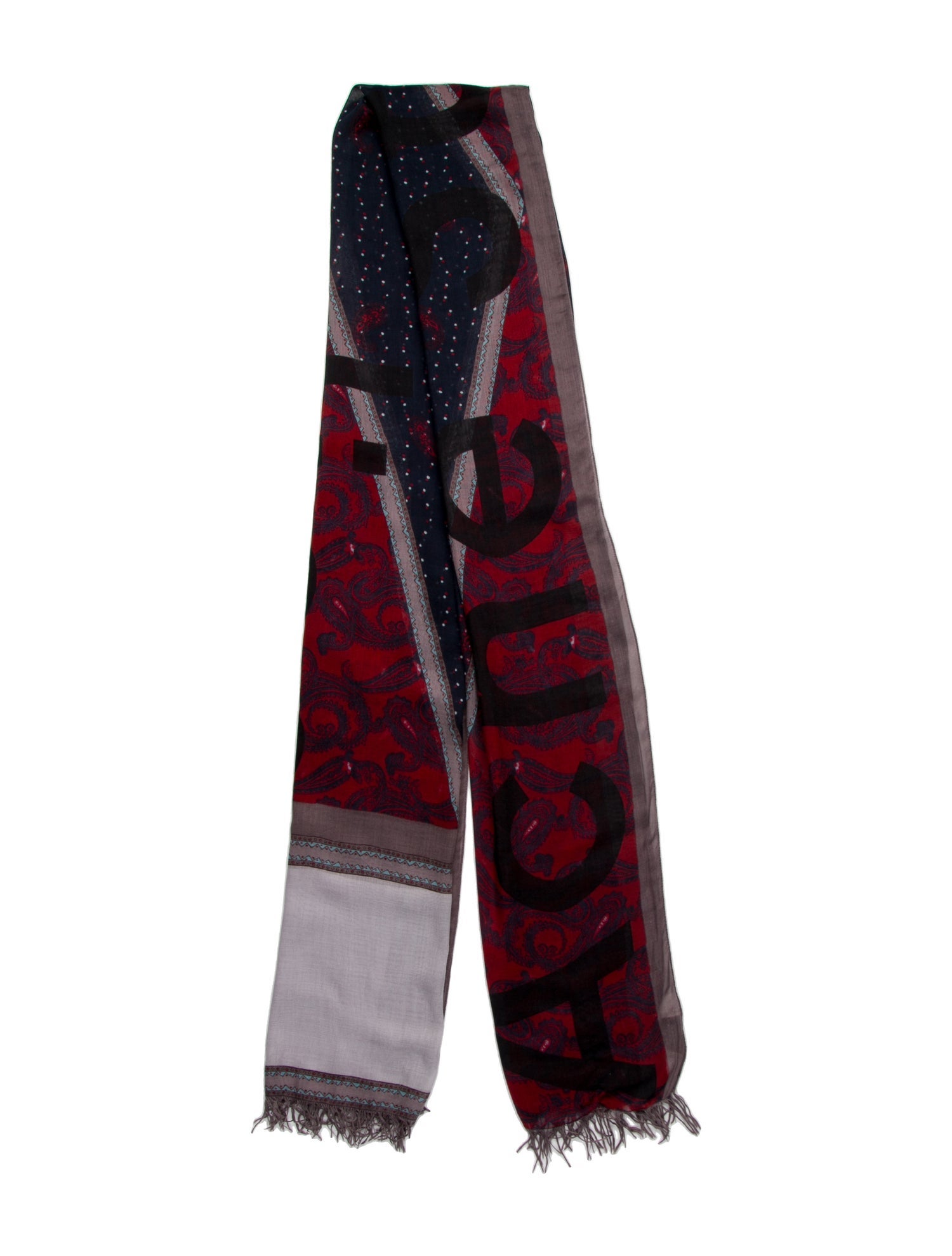 Acne Studios Silk Paisley Print Scarf