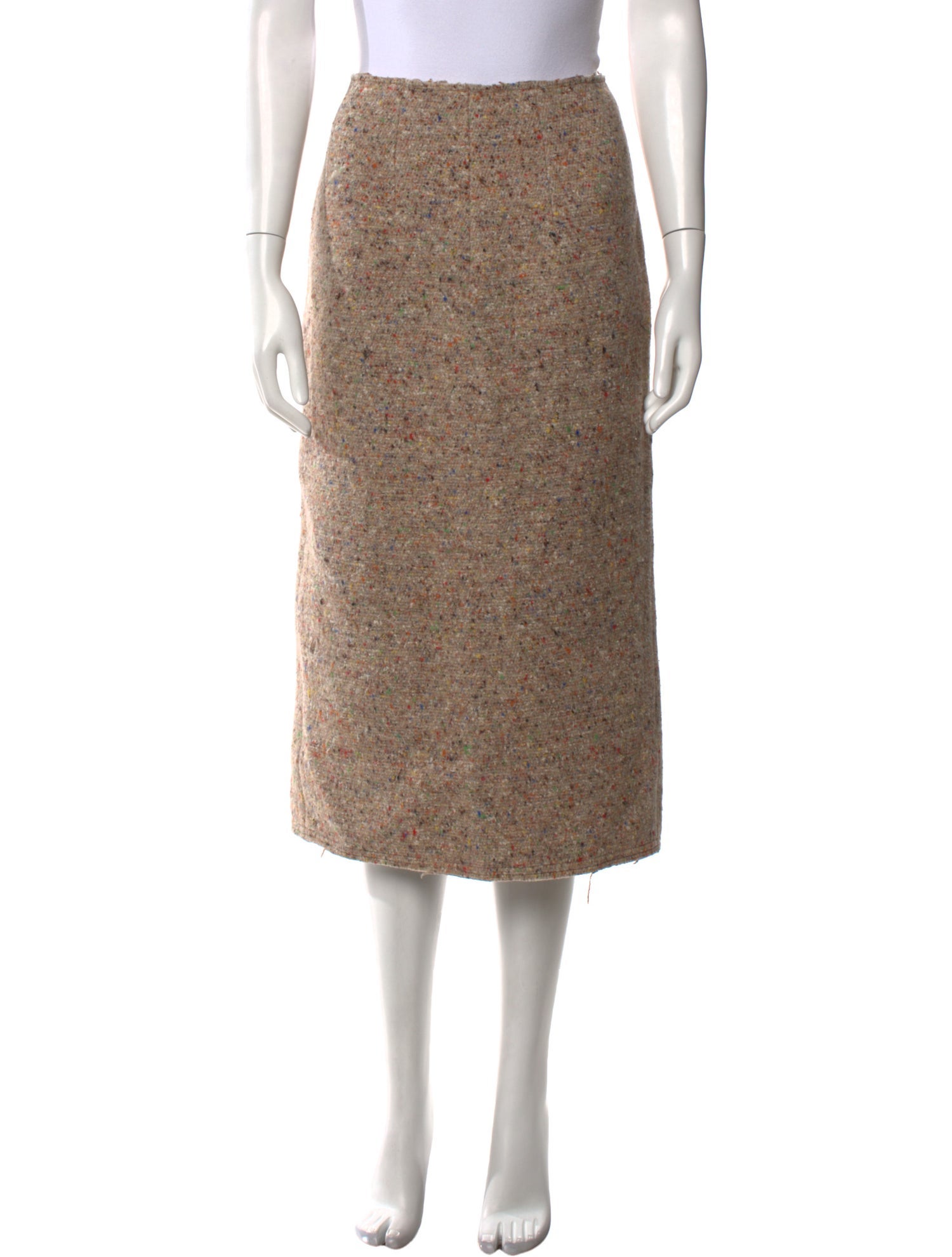 Acne Studios Tweed Pattern Midi Length Skirt