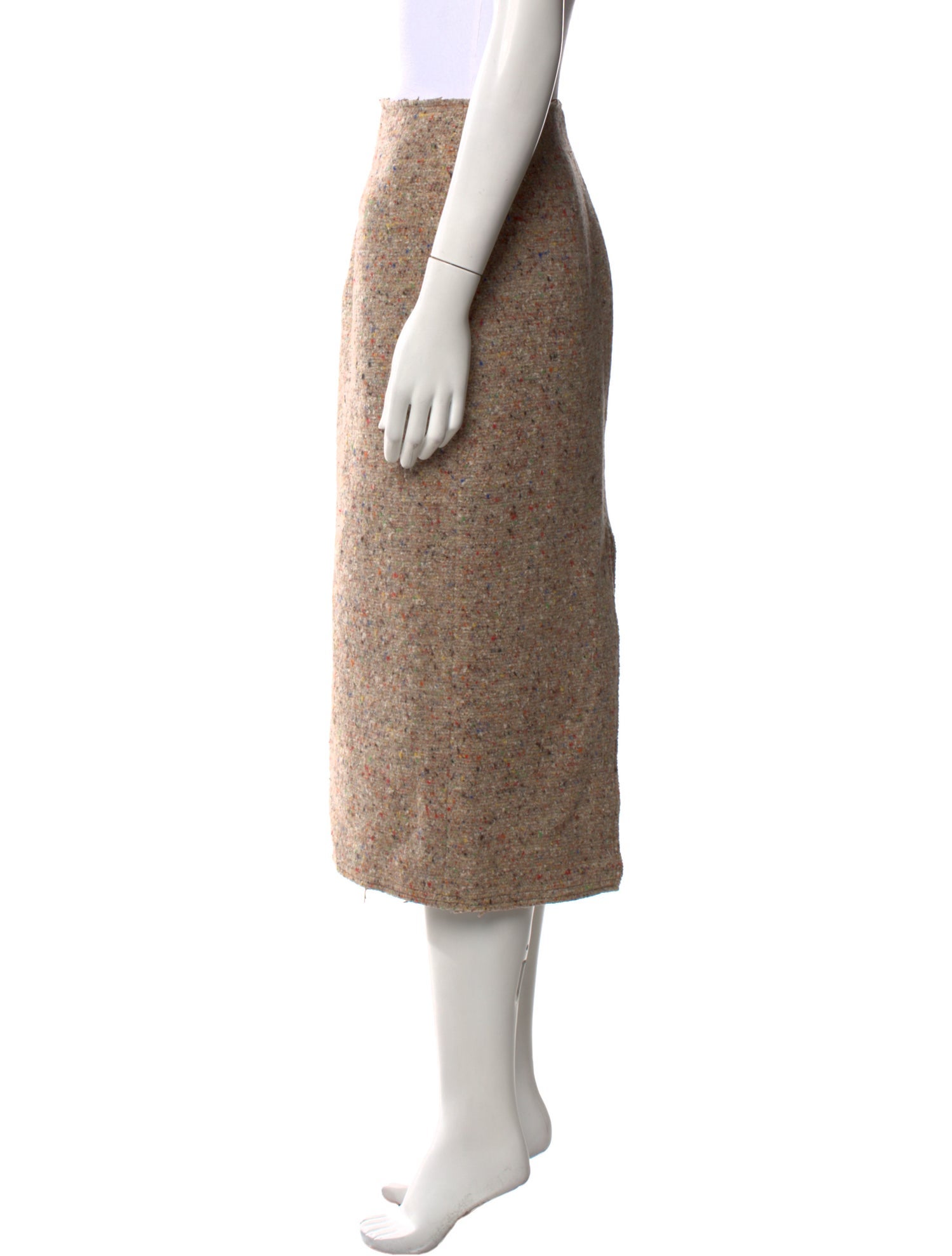 Acne Studios Tweed Pattern Midi Length Skirt