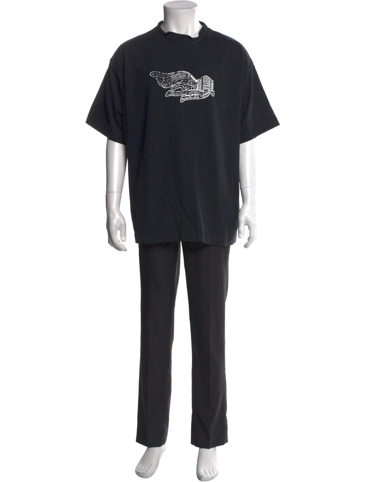 Acne Studios Graphic Print Crew Neck T-Shirt