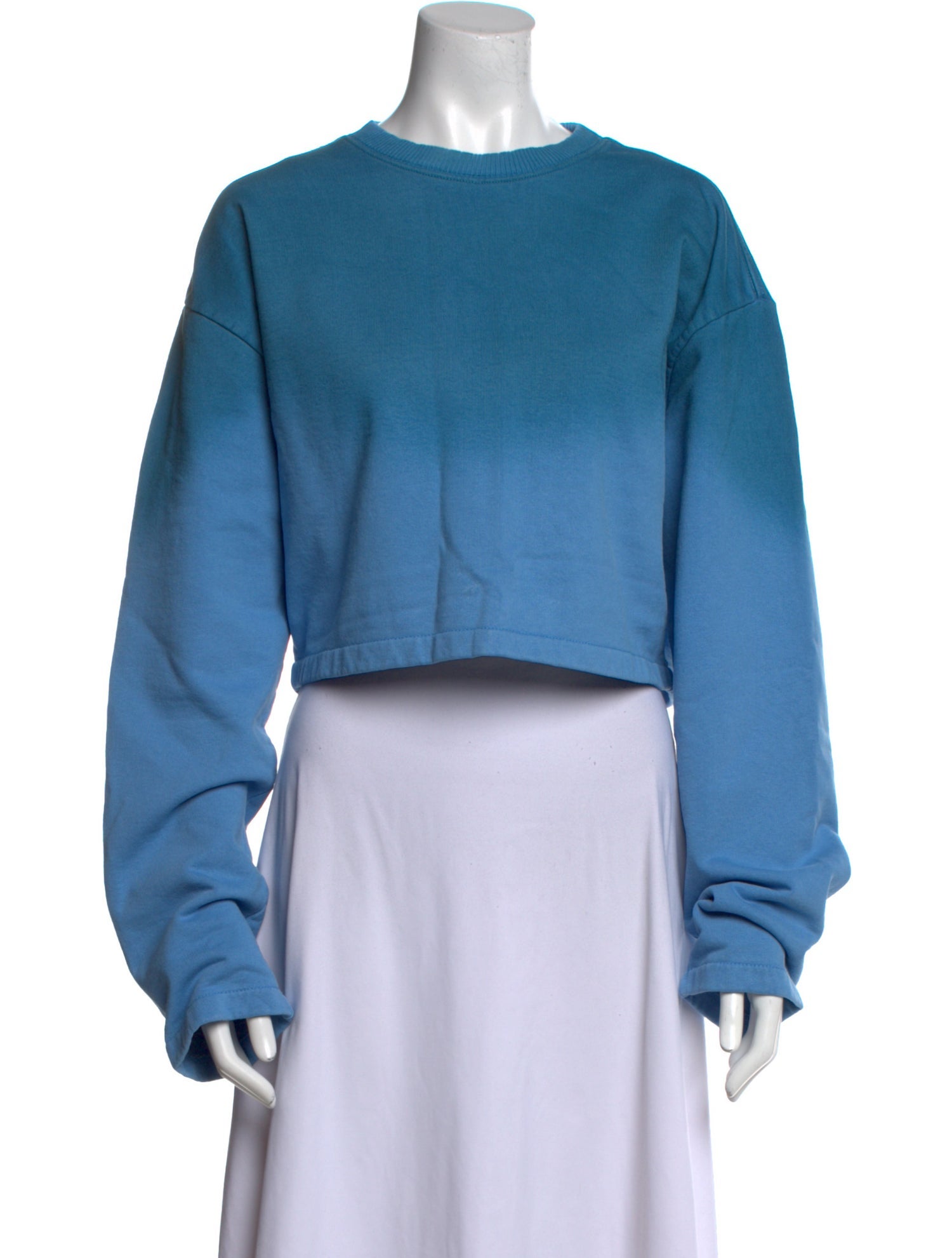 Acne Studios Crew Neck Long Sleeve Crop Top