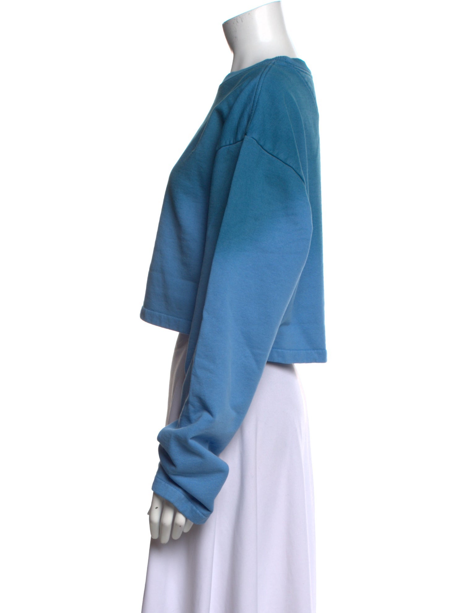 Acne Studios Crew Neck Long Sleeve Crop Top