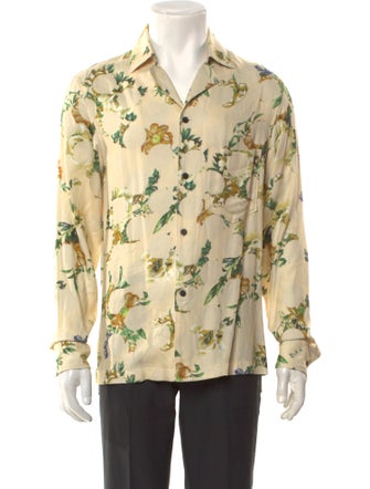 Acne Studios Floral Print Long Sleeve Shirt
