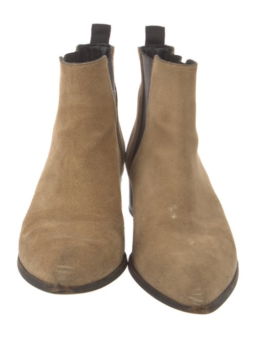 Acne Studios Suede Colorblock Pattern Chelsea Boots