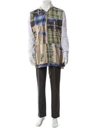 Acne Studios Plaid Print Crew Neck T-Shirt