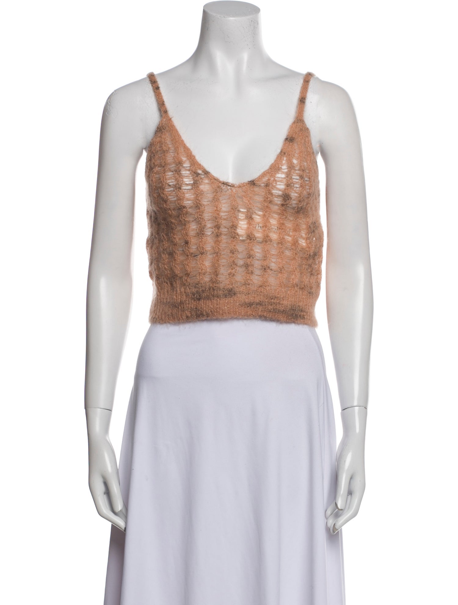 Acne Studios Printed Scoop Neck Crop Top