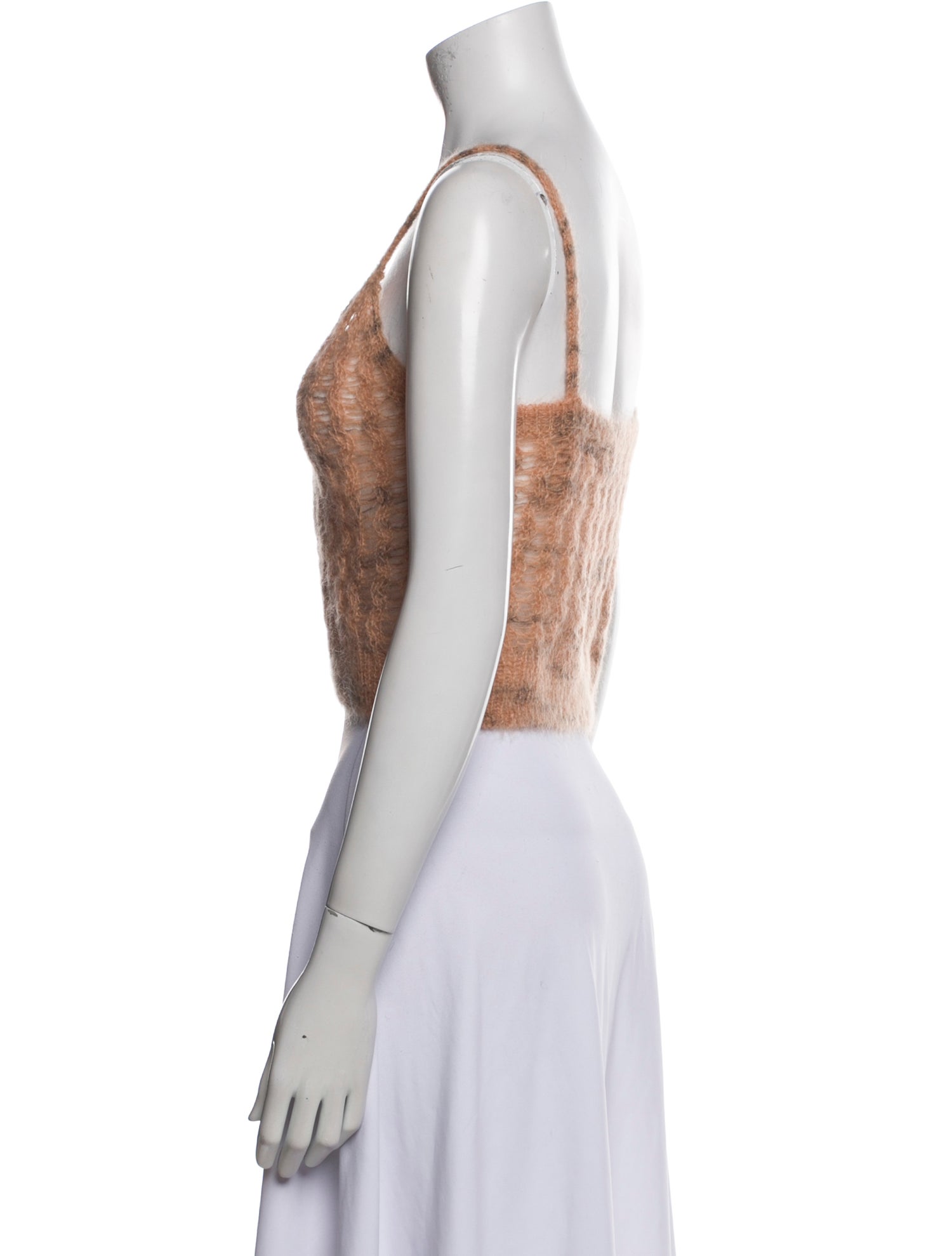 Acne Studios Printed Scoop Neck Crop Top