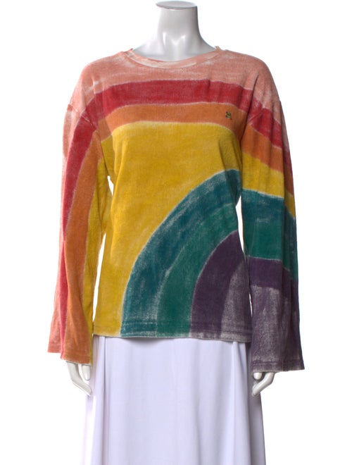 Acne Studios Colorblock Pattern Bateau Neckline Sweatshirt