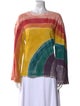 Acne Studios Colorblock Pattern Bateau Neckline Sweatshirt