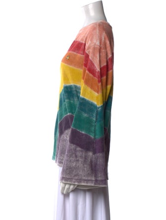 Acne Studios Colorblock Pattern Bateau Neckline Sweatshirt