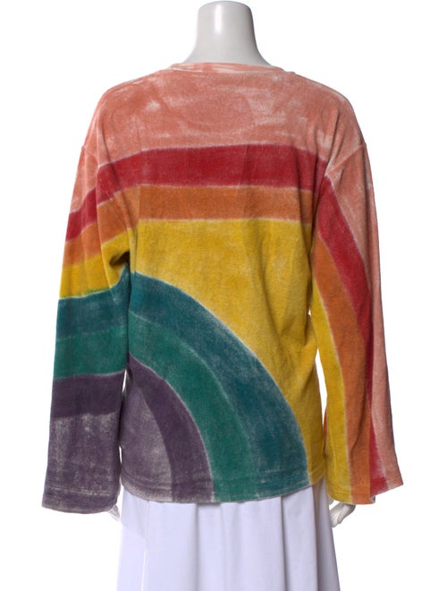 Acne Studios Colorblock Pattern Bateau Neckline Sweatshirt