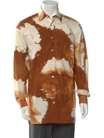 Acne Studios Colorblock Pattern Long Sleeve Shirt