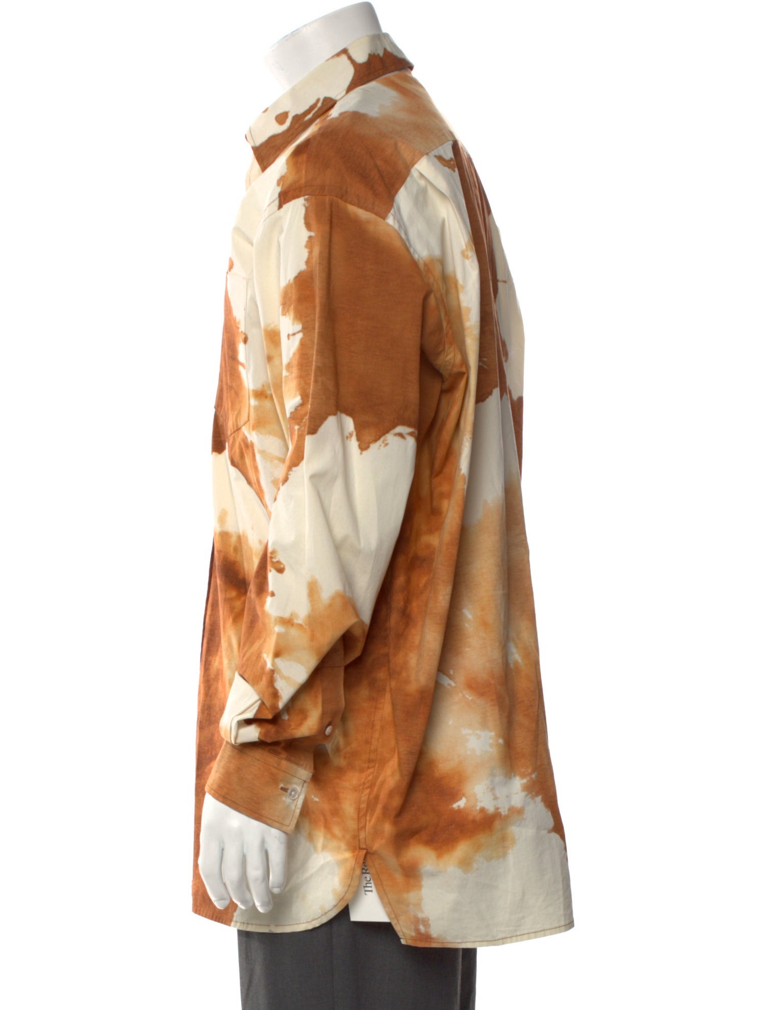 Acne Studios Colorblock Pattern Long Sleeve Shirt