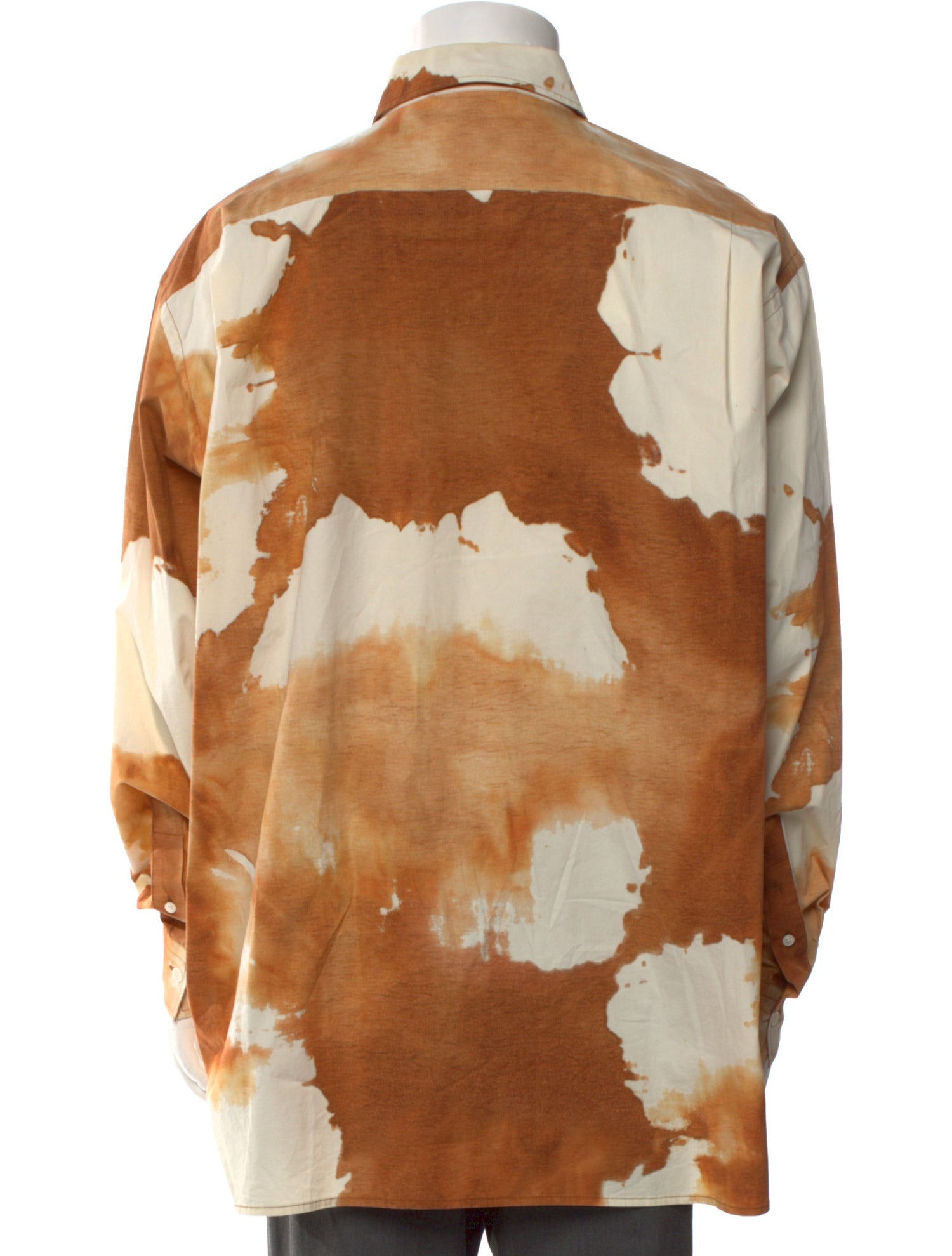 Acne Studios Colorblock Pattern Long Sleeve Shirt