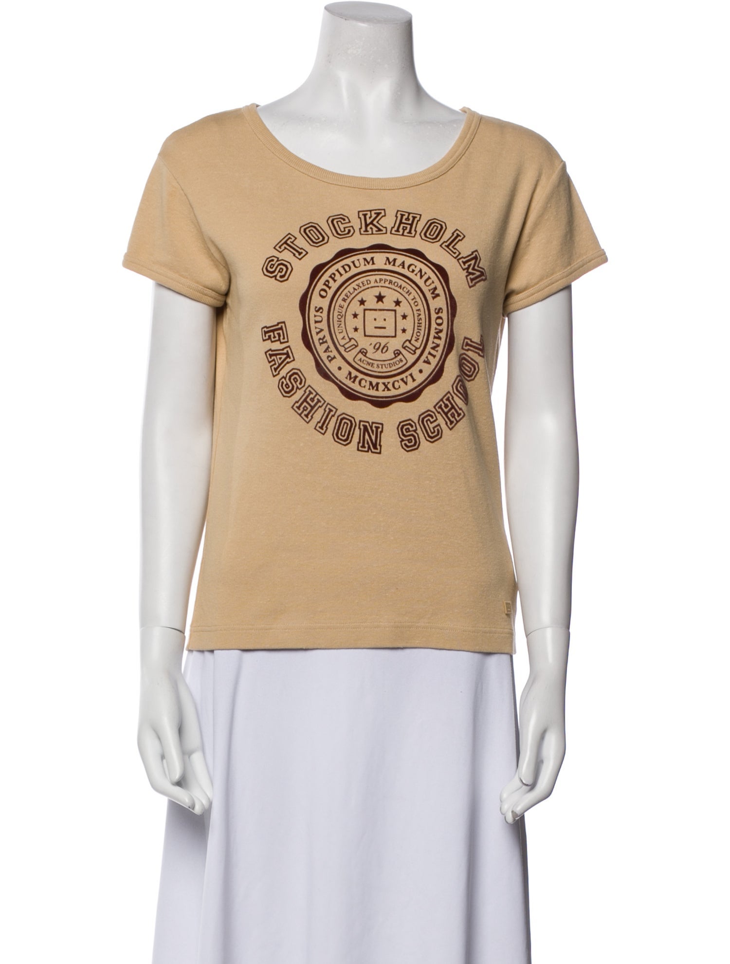 Acne Studios Graphic Print Scoop Neck T-Shirt