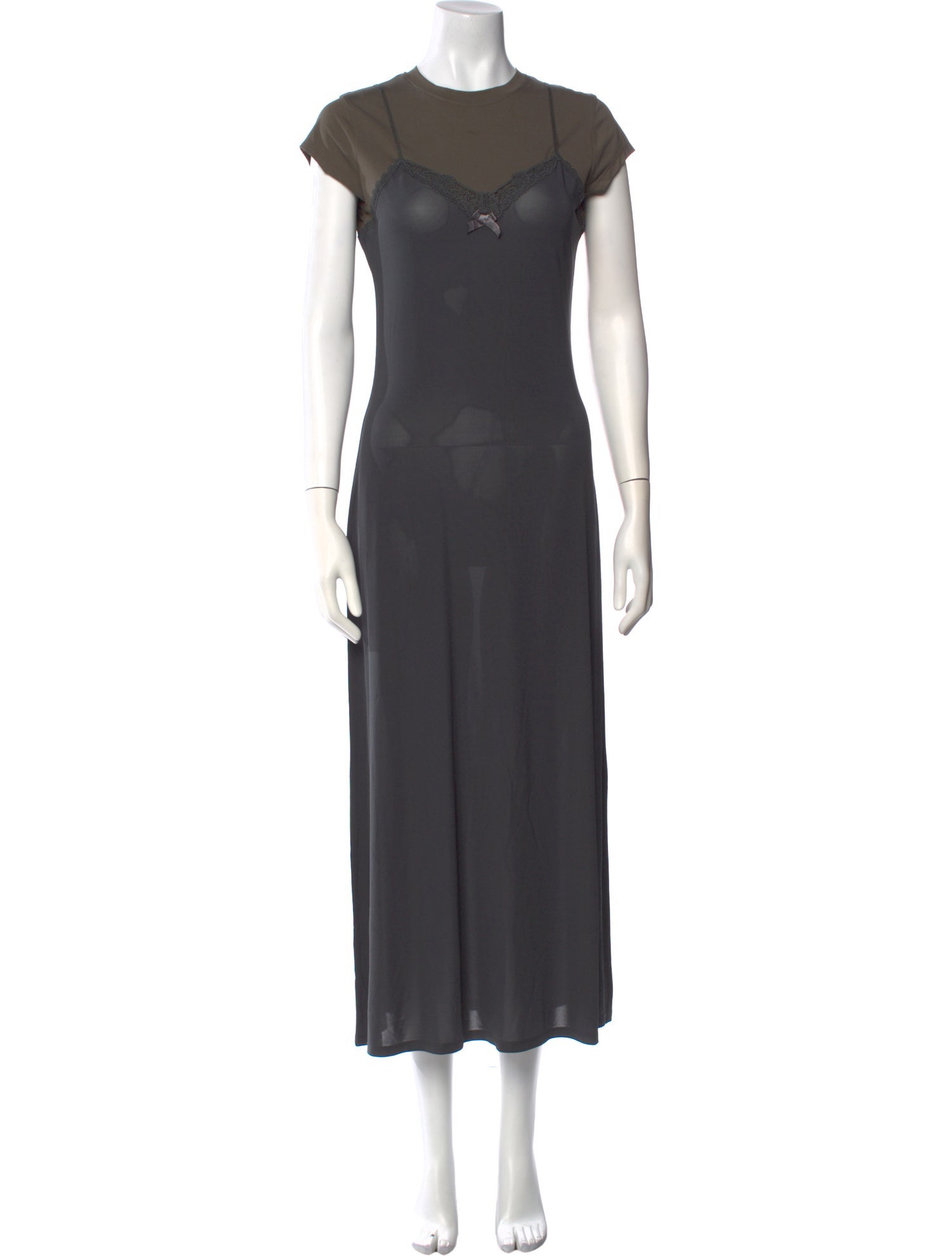 Acne Studios Crew Neck Long Dress