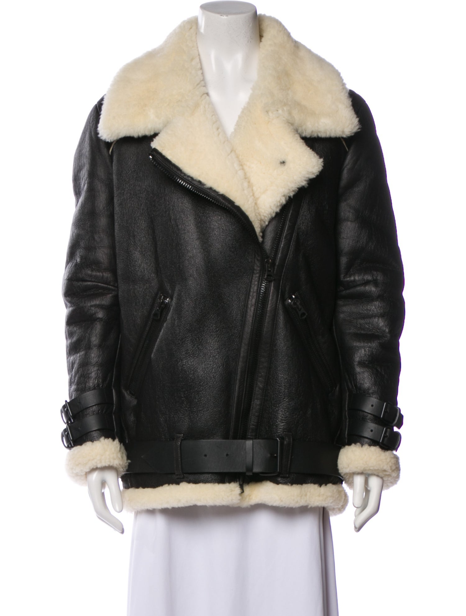 Acne Studios Leather Fur Jacket
