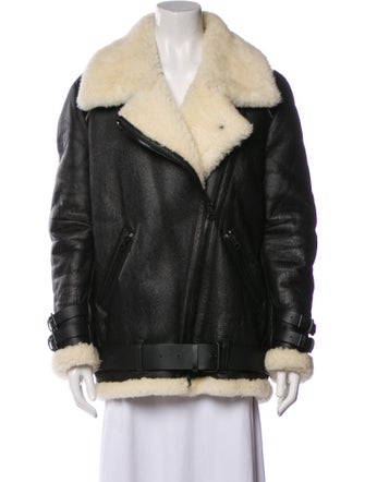 Acne Studios Leather Fur Jacket