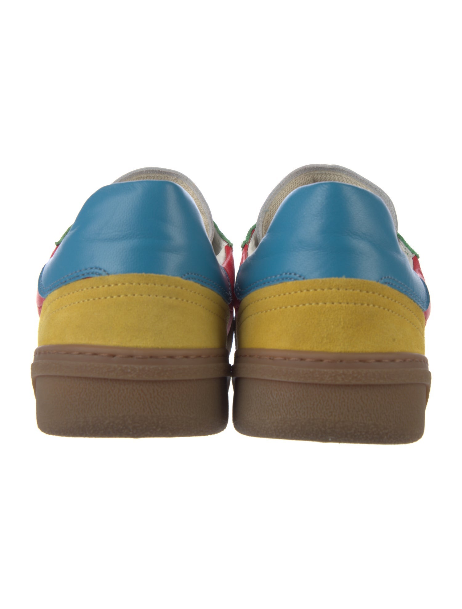 Acne Studios Leather Colorblock Pattern Sneakers