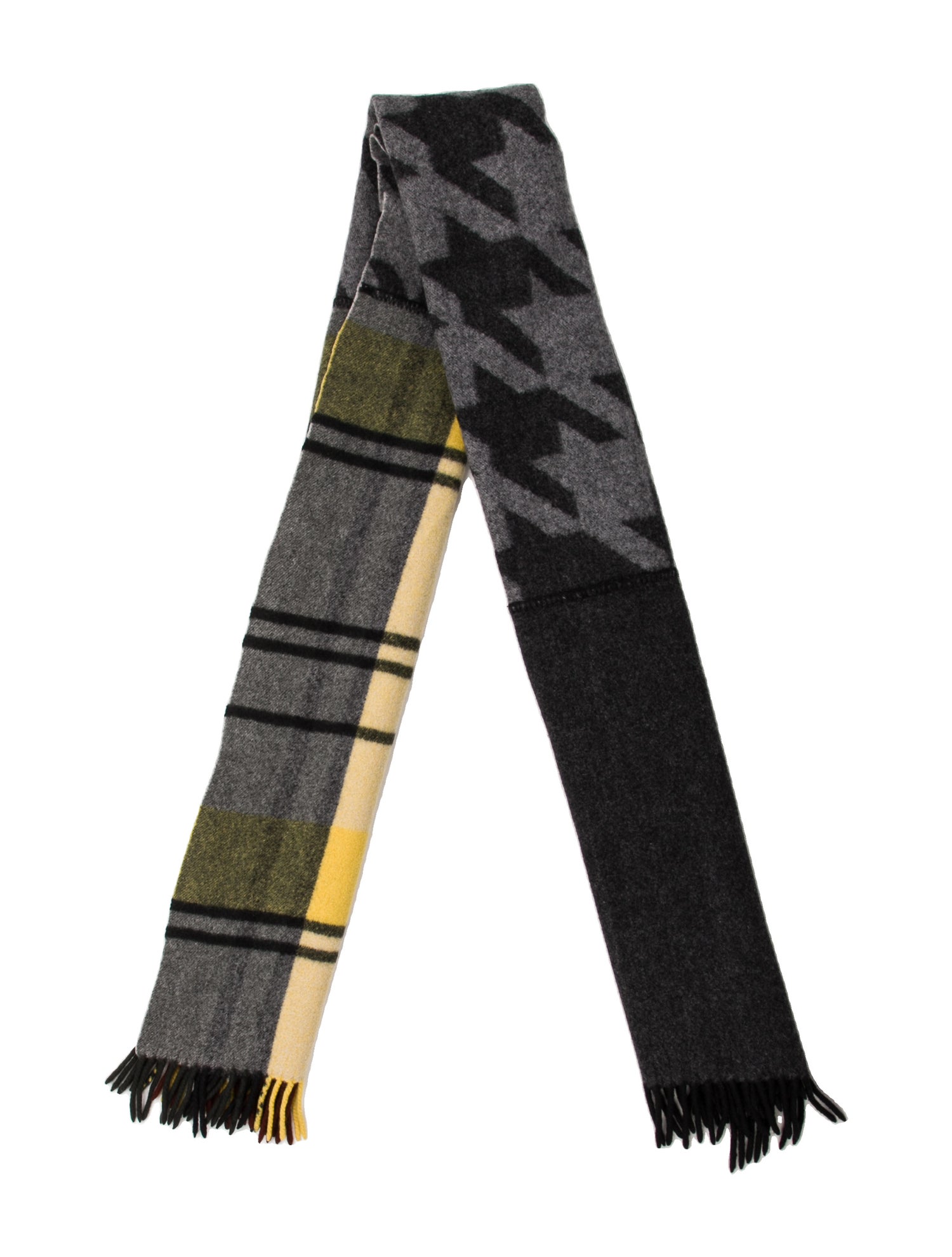 Acne Studios Virgin Wool Plaid Print Scarf