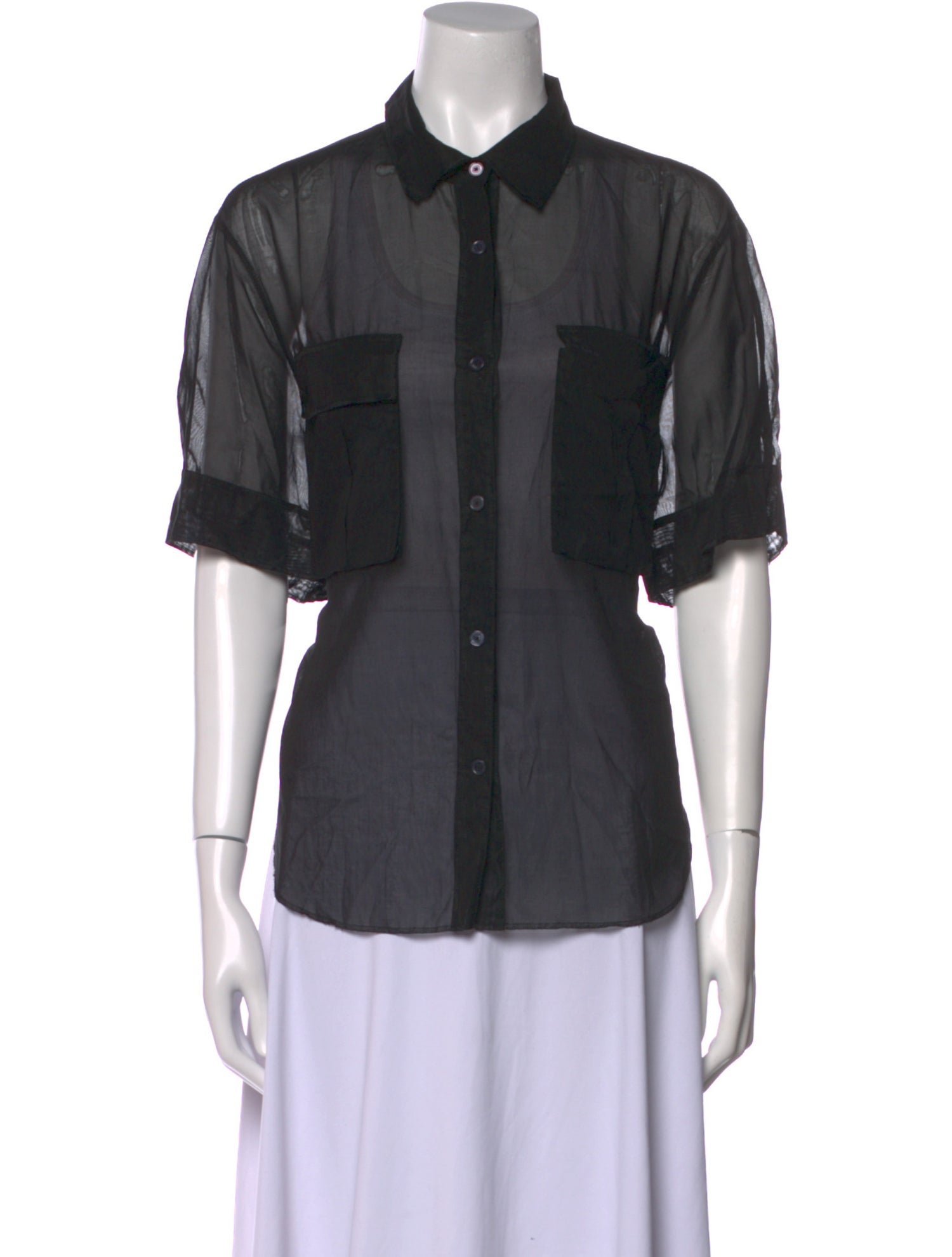 Acne Studios Short Sleeve Button-Up Top