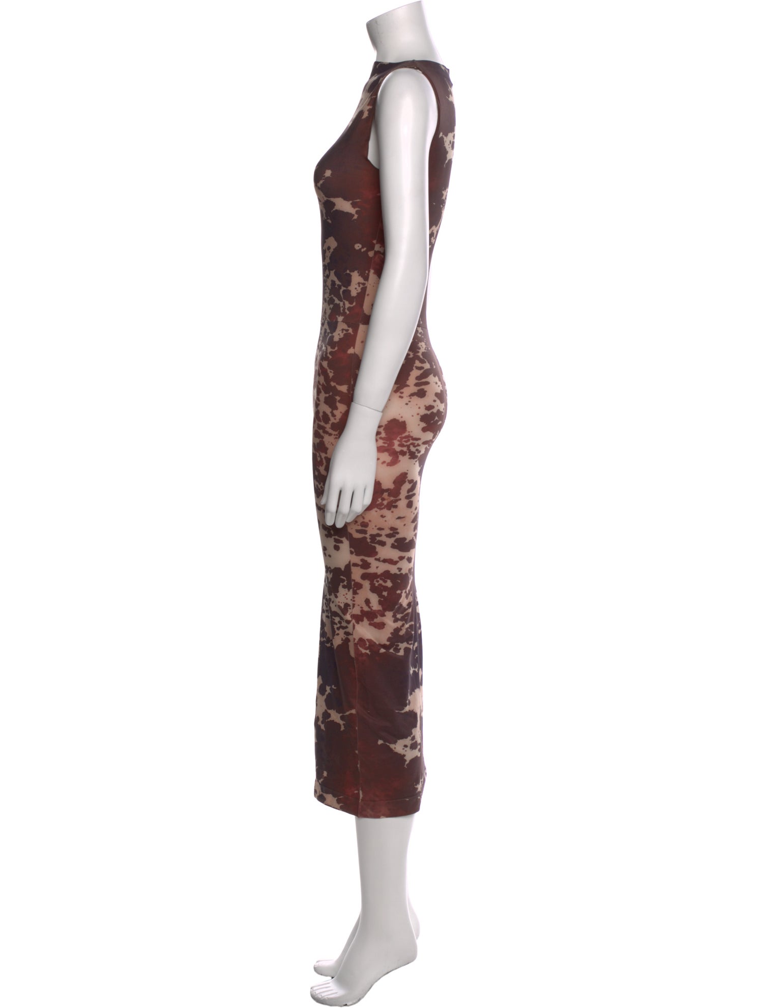 Acne Studios Animal Print Midi Length Dress