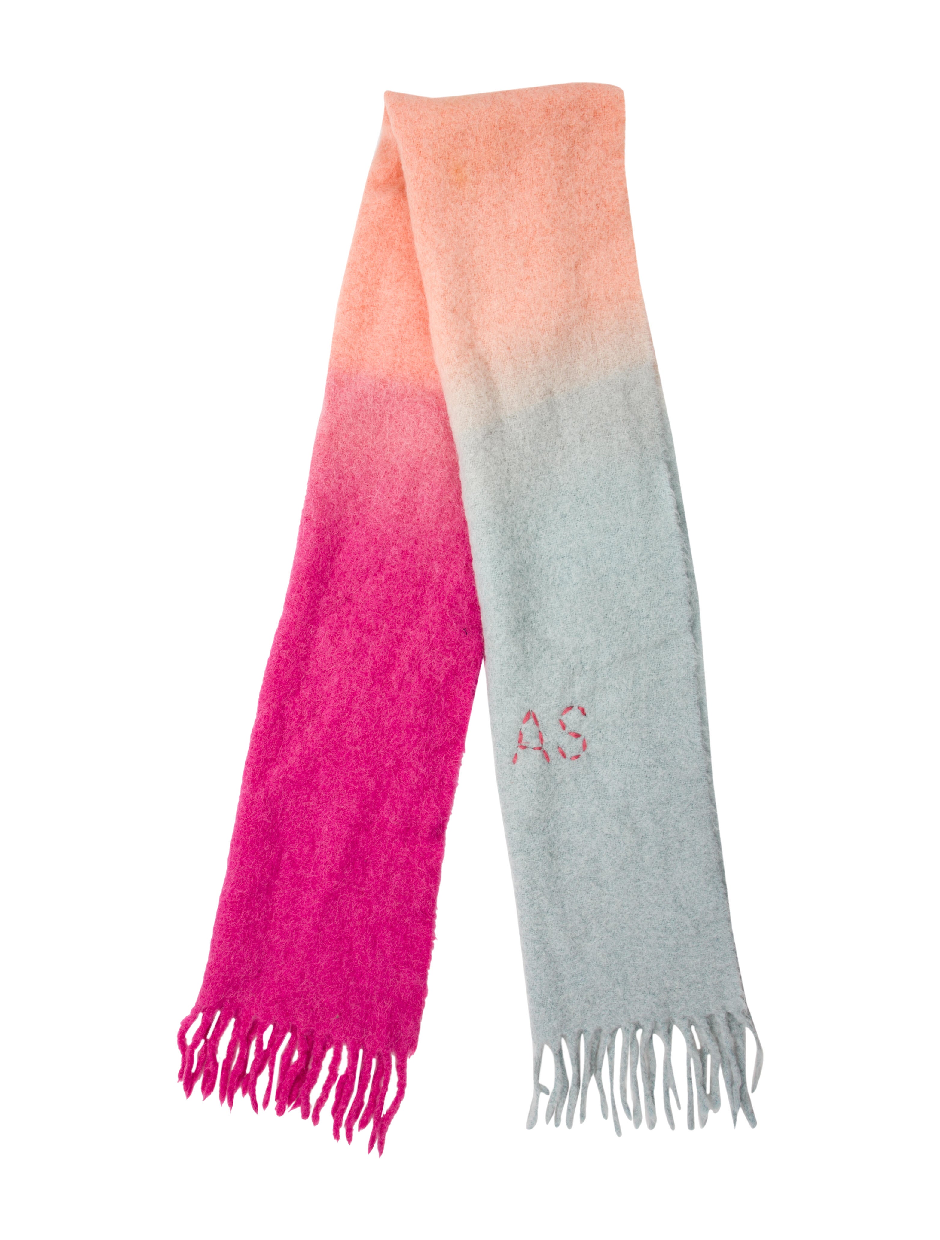 Acne Studios Alpaca Colorblock Pattern Scarf