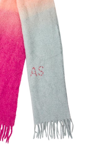 Acne Studios Alpaca Colorblock Pattern Scarf