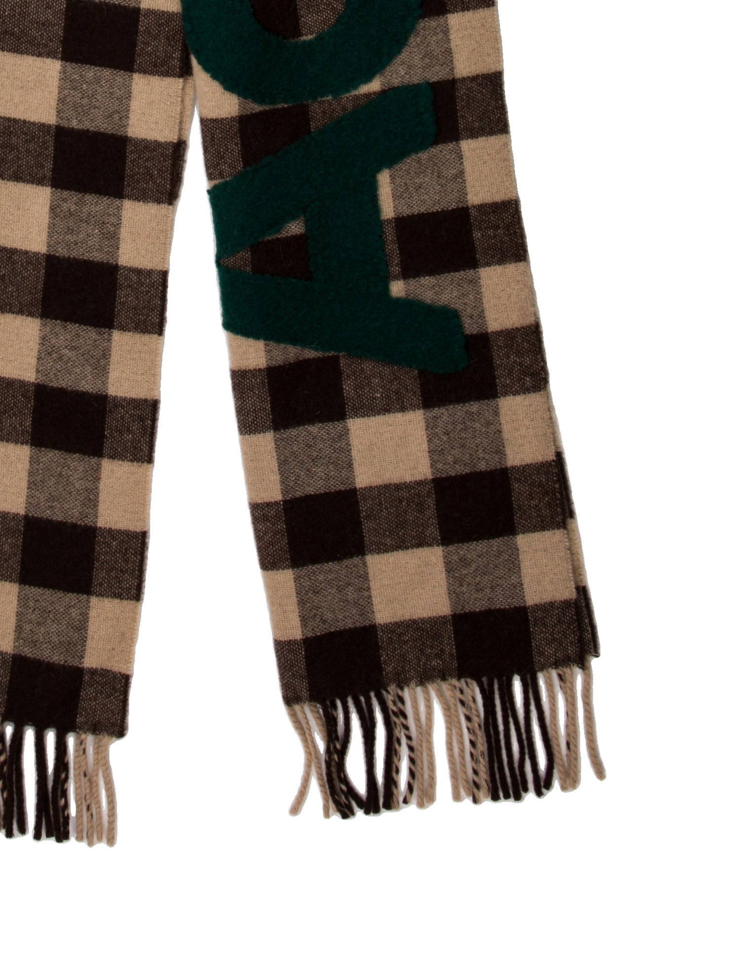 Acne Studios Wool Plaid Print Scarf