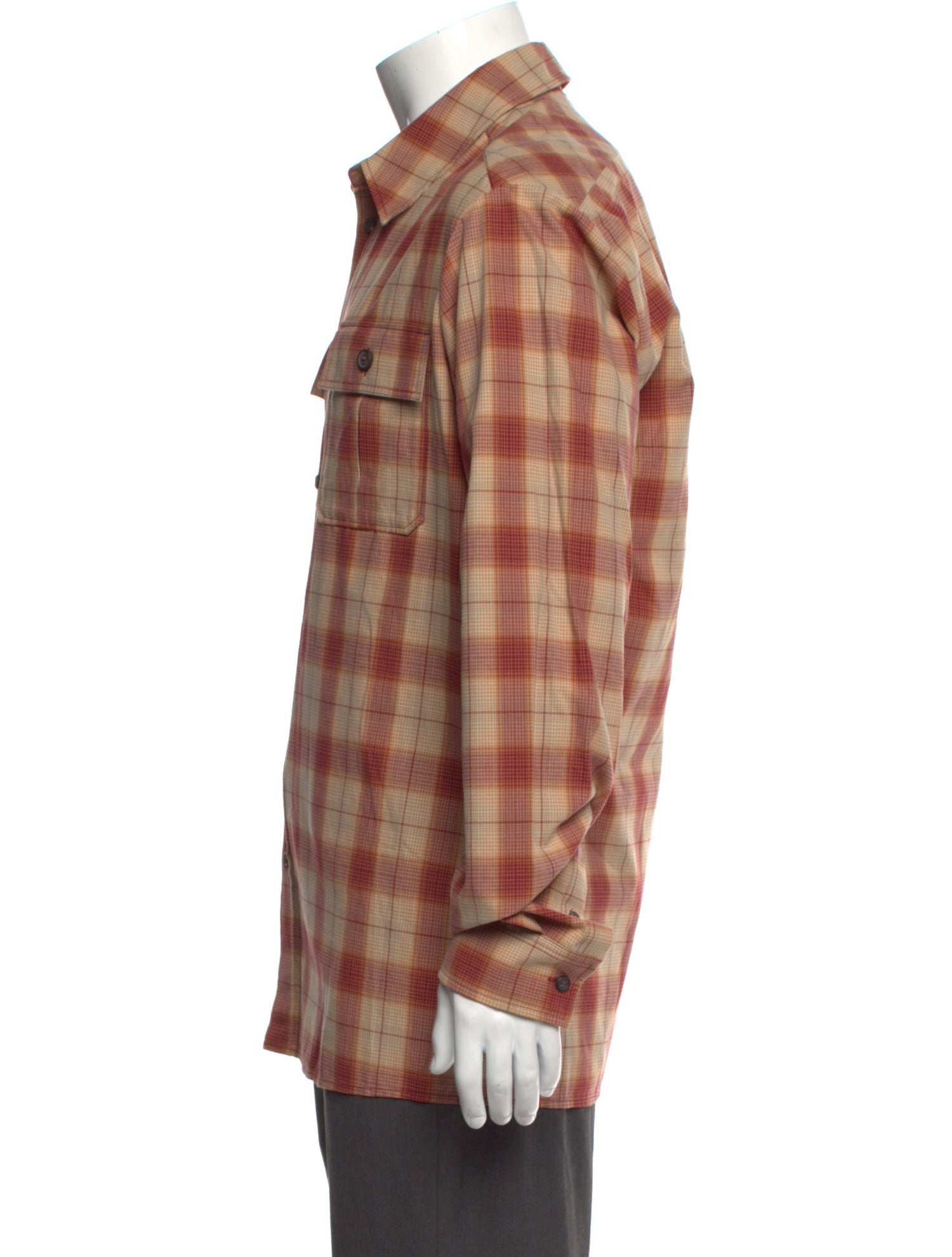 Acne Studios Plaid Print Long Sleeve Shirt