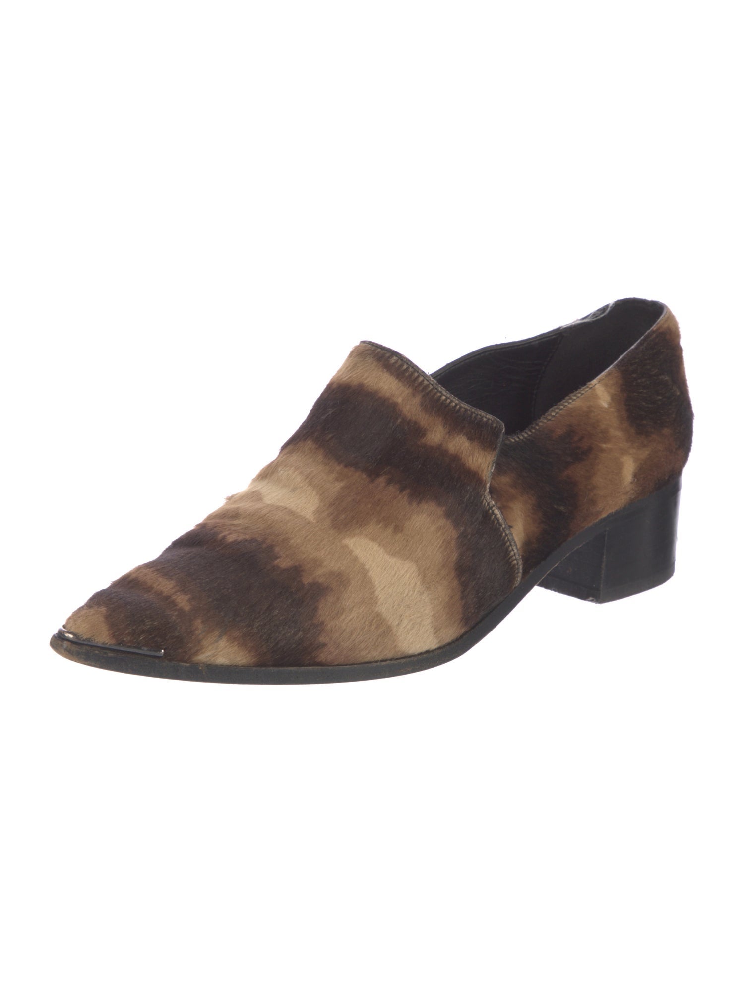 Acne Studios Ponyhair Animal Print Loafers