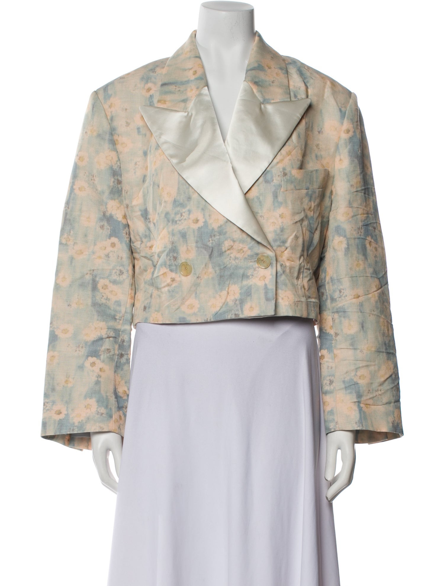 Acne Studios Linen Floral Print Evening Jacket w/ Tags