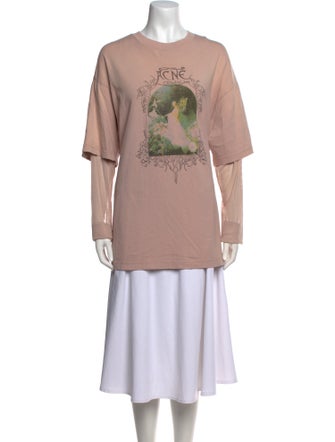 Acne Studios Graphic Print Crew Neck T-Shirt