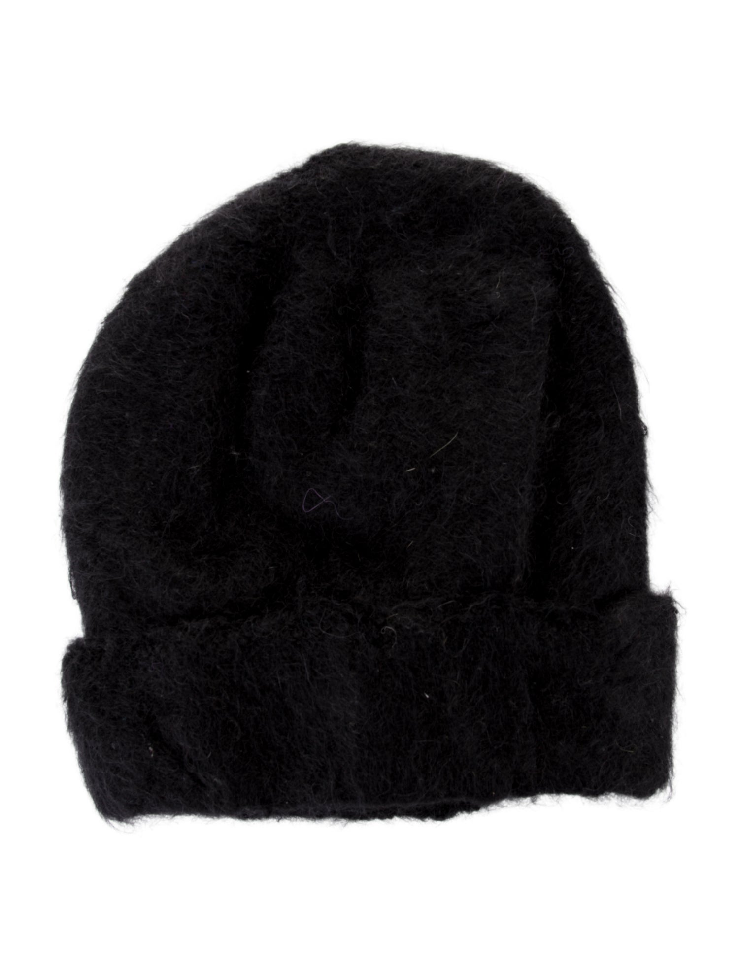 Acne Studios black wool Acne studio beanie hat. Designer size one size