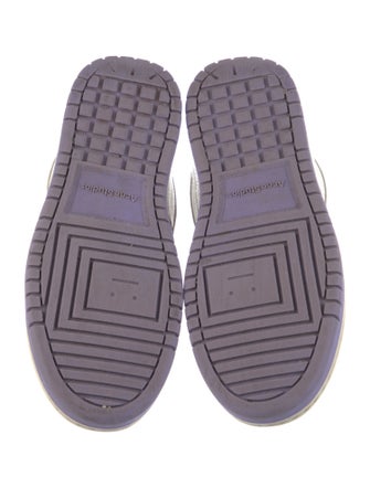 Acne Studios Leather Colorblock Pattern Sneakers