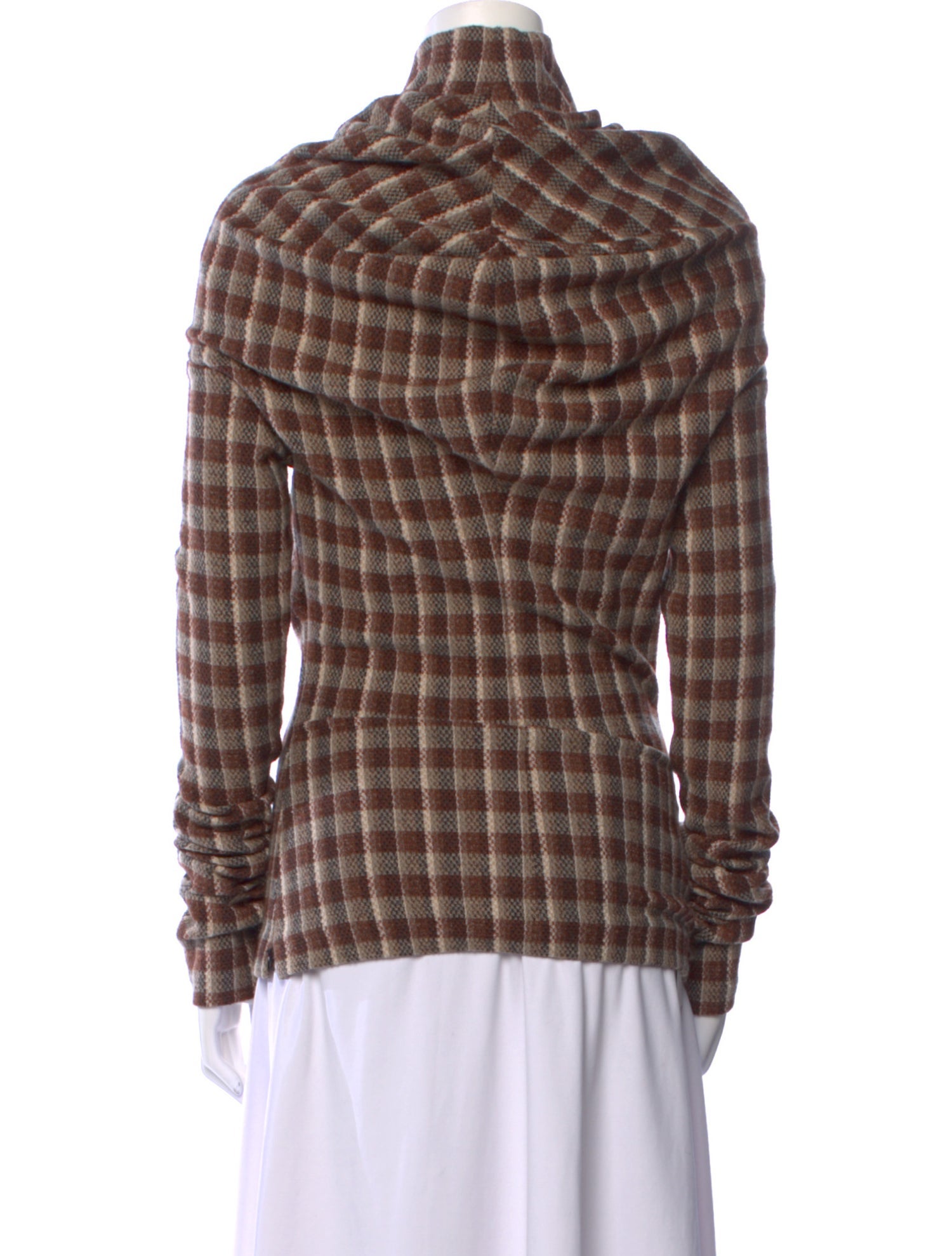 Acne Studios Plaid Print Turtleneck Top