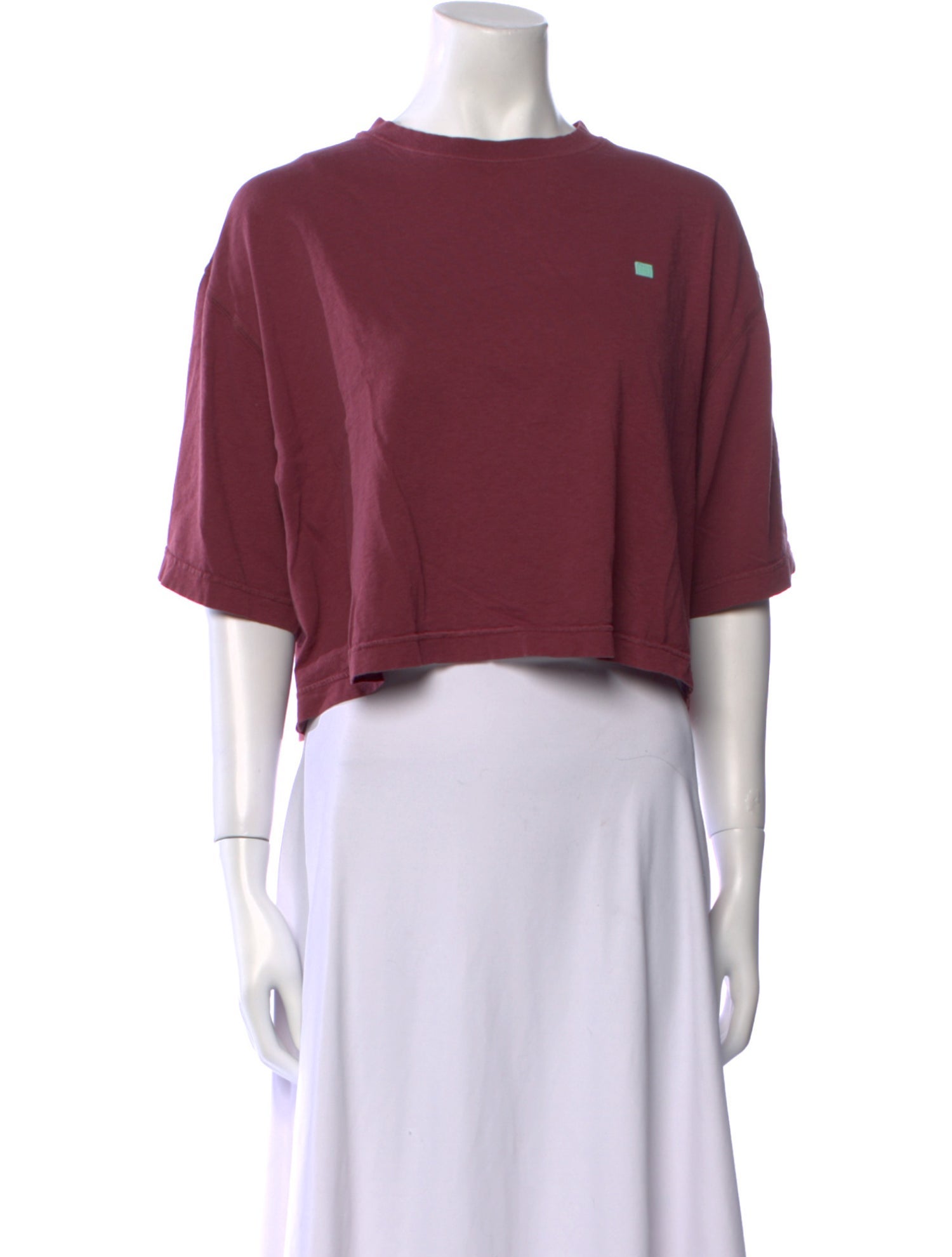 Acne Studios Crew Neck Short Sleeve Crop Top