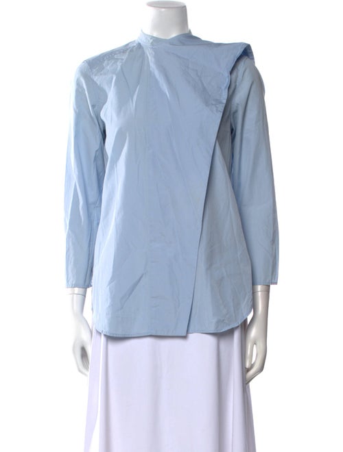 Acne Studios Mock Neck Three-Quarter Sleeve Blouse