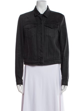 Acne Studios Leather Denim Jacket