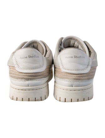 Acne Studios Leather Colorblock Pattern Sneakers