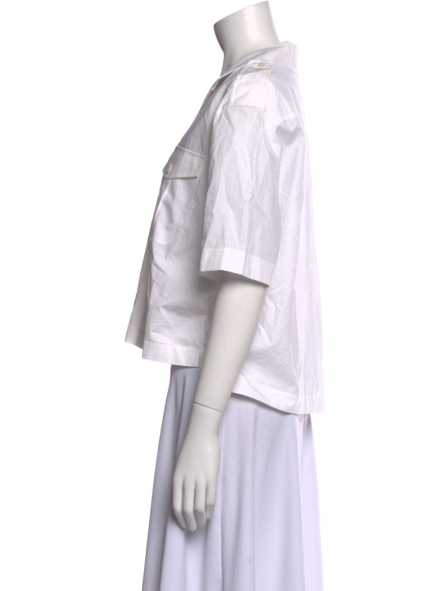 Acne Studios V-Neck Short Sleeve Crop Top