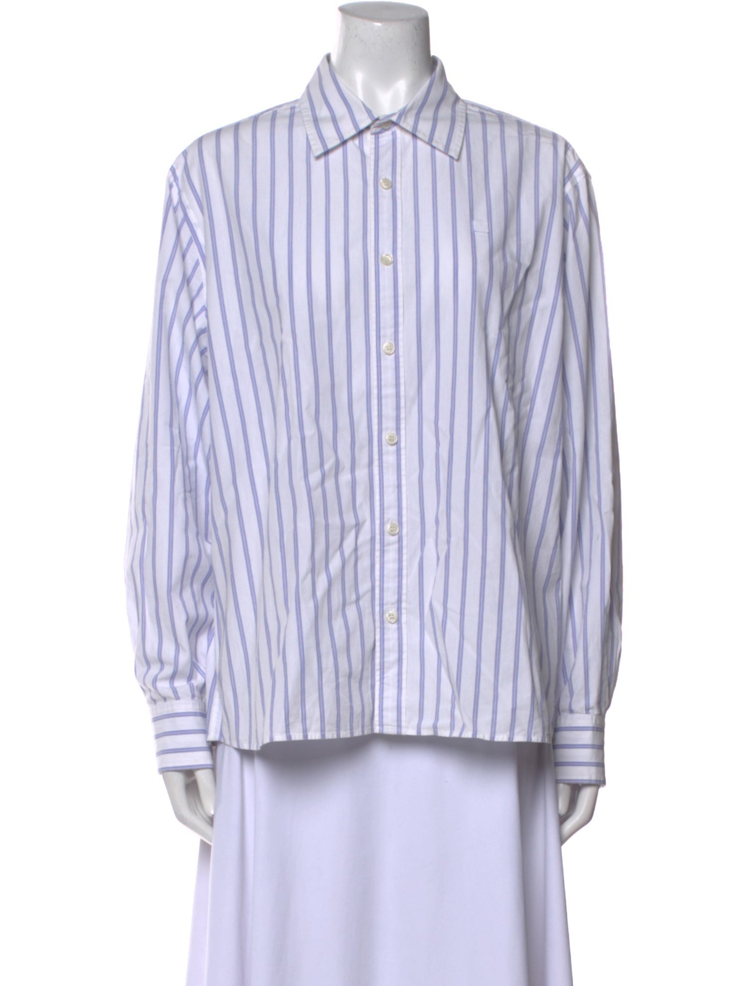 Acne Studios Striped Long Sleeve Button-Up Top