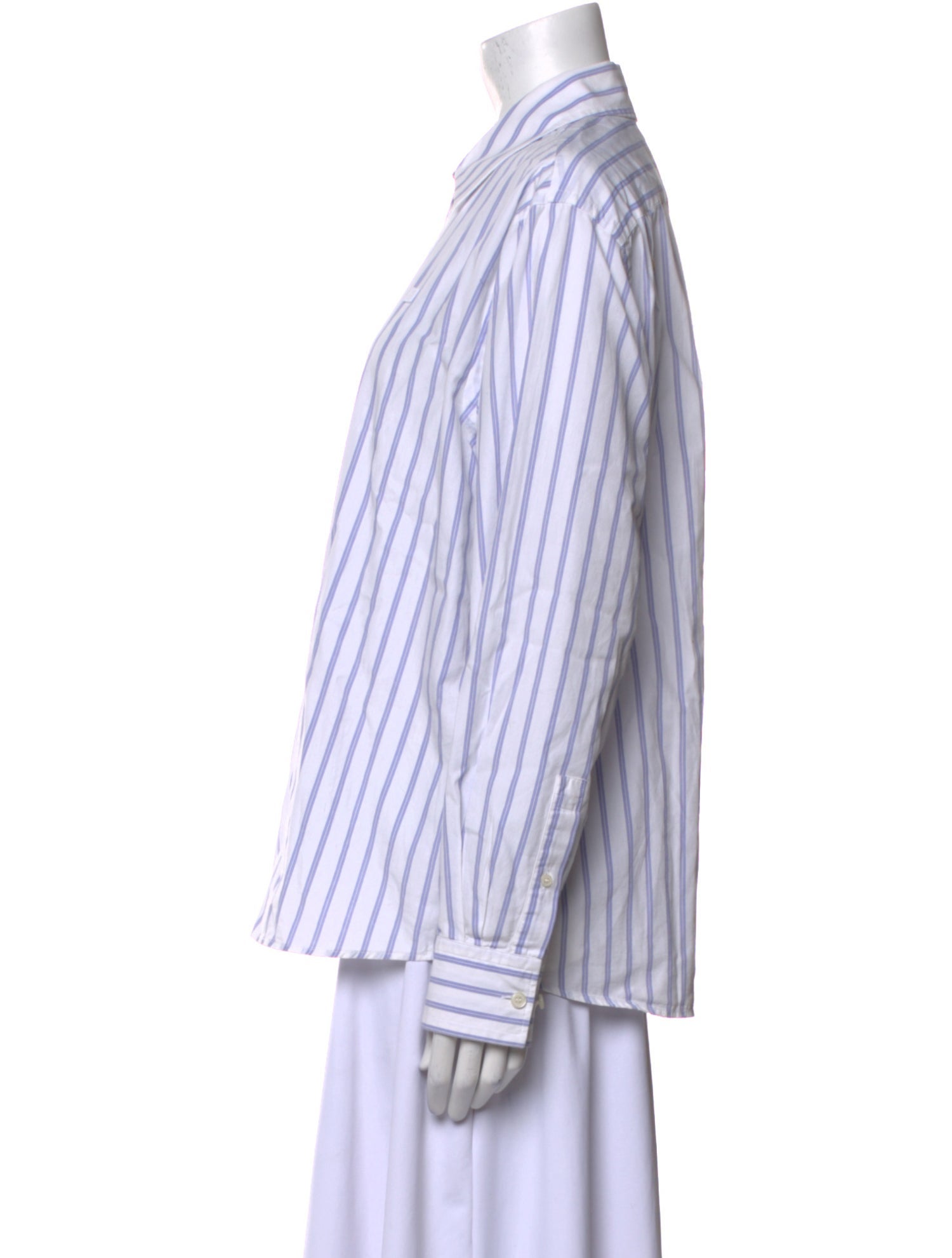 Acne Studios Striped Long Sleeve Button-Up Top