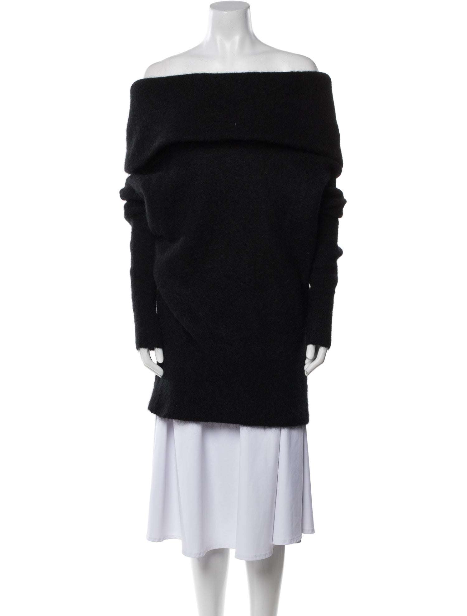 Acne Studios Mohair Off-The-Shoulder Tunic